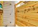 Outdoor shower featuring anchor accents, soap shelf and wooden slats for privacy at 6250 Holmes Blvd # 63, Holmes Beach, FL 34217