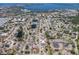 Aerial view of a residential neighborhood with mature trees and multiple small ponds at 6503 32Nd W Ave, Bradenton, FL 34209