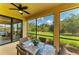 This screened lanai offers a perfect spot for relaxation with lovely views at 6907 Grand Estuary Trl # 104, Bradenton, FL 34212