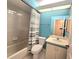 Well-lit bathroom features a shower-tub combo and vanity with ample storage and a large mirror at 7201 29Th Avenue W Dr # 306, Bradenton, FL 34209