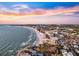 An aerial view of the coastline shows the beautiful shoreline and vibrant community at 116 Vista Hermosa Cir # 204C, Sarasota, FL 34242