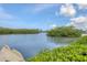 A tranquil waterfront vista features calm blue waters dotted with lush mangrove islands under a clear sky at 1609 Bayhouse Point Dr # 232, Sarasota, FL 34231