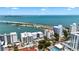 Panoramic aerial view showcasing waterfront condos at 174 Golden Gate Pt # 21, Sarasota, FL 34236