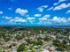 An aerial view featuring a water tower and the surrounding neighborhood with a waterway running nearby at 2004 19Th W St, Bradenton, FL 34205
