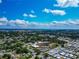 An aerial view highlighting the neighborhood's close proximity to a large commercial area and waterways at 2004 19Th W St, Bradenton, FL 34205