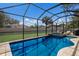 Sparkling pool and spa within screened enclosure, providing a private outdoor oasis at 4119 101St E Ave, Parrish, FL 34219