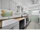 Updated kitchen featuring white cabinets, and modern appliances at 4745 Independence Dr # 4745, Bradenton, FL 34210