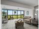 Comfortable living room featuring bright decor, tile floors, and a stunning waterfront view at 4745 Independence Dr # 4745, Bradenton, FL 34210