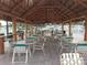 Underneath a Tiki Bar with ample seating, tables, and a tropical ambiance for community gatherings at 5268 Boca Raton Ave, Sarasota, FL 34234
