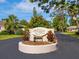 Close up of the Jefferson Pines community sign and landscaping on a sunny day at 635 N Jefferson Ave # 635, Sarasota, FL 34237