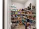 Spacious walk-in pantry with wire shelving offering ample storage for food and household items at 6356 Mighty Eagle Way, Sarasota, FL 34241
