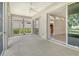 Covered patio with sliding glass doors offering seamless indoor-outdoor living at 7124 Rue De Palisades # 21, Sarasota, FL 34238