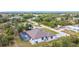 Beautiful aerial view of the home and its private screened-in pool and lovely landscaping at 7152 Bougainvillea St, Englewood, FL 34224