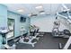The fitness center has treadmills, bikes, ellipticals, and a TV at 2045 Gulf Of Mexico Dr # M1-302, Longboat Key, FL 34228