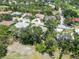 Aerial view of a residential neighborhood features mature trees and well-maintained homes at 2067 Tocobaga Ln, Nokomis, FL 34275