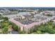 Extensive community complex with multiple buildings, parking, a pool, and a lake at 3702 Lake Bayshore K-412 Dr # 412, Bradenton, FL 34205