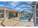 Beautiful screened-in pool area with stylish patio and a refreshing swimming pool at 3718 61St E Dr, Bradenton, FL 34203