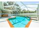 A backyard oasis featuring a pool, spa, and covered lanai at 4425 Parnell Dr, Sarasota, FL 34232