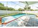 A refreshing screened-in pool is perfect for cooling off on hot days at 4425 Parnell Dr, Sarasota, FL 34232