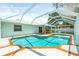 A stunning screened-in pool with hot tub and ample space for lounging and entertaining at 4425 Parnell Dr, Sarasota, FL 34232