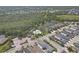 Aerial view captures a community with a pool, playground, and a peaceful lake surrounded by lush greenery and well-maintained homes at 4811 Woodbrook Dr, Sarasota, FL 34243