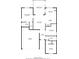 Detailed floor plan showcasing the layout of the home, including the primary bedroom, living room, and kitchen at 5036 Brickell Park Cv, Bradenton, FL 34211