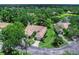 Aerial view of the home showcasing its proximity to lush greenery, and serene surroundings at 5729 Garden Lakes Palm, Bradenton, FL 34203