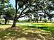 Beautiful pond view showcasing the lush greenery and mature trees surrounding the water at 5810 Garden Lakes Palm, Bradenton, FL 34203