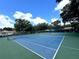 Outdoor tennis courts surrounded by mature trees at 5810 Garden Lakes Palm, Bradenton, FL 34203