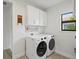 Well-equipped laundry room with modern appliances and ample storage cabinets at 5823 Title Row Dr, Bradenton, FL 34210
