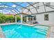Screened pool with seating area provides a comfortable and relaxing outdoor space at 5823 Title Row Dr, Bradenton, FL 34210