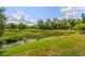 Scenic backyard view features a serene landscape, lush greenery, and a peaceful pond at 6764 Hickory Hammock Cir, Bradenton, FL 34202