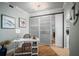 Office area with ample storage and natural light at 7005 River Hammock Dr # 206, Bradenton, FL 34212