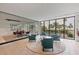 Lobby featuring an indoor meeting space and seating with views of the pool at 770 Palm Avenue # 903, Sarasota, FL 34236