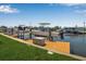 Private boat dock on a canal, perfect for boating and enjoying waterfront living at 10423 Waterbird Way # 10423, Bradenton, FL 34209