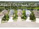 Aerial view highlighting homes with manicured lawns, attractive landscaping, and tree-lined streets in a vibrant community at 12183 Longview Lake Cir, Bradenton, FL 34211
