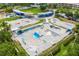Large skate park featuring ramps, bowls, and artistic graffiti, perfect for skateboard enthusiasts at 2408 Ezzell Ct, Sarasota, FL 34237