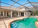 Back of house showing pool and screened in patio at 2496 Farms Ct, Sarasota, FL 34240