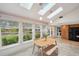 Sun-filled breakfast nook with skylights and views of the backyard at 3006 Wister Cir, Valrico, FL 33596