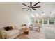 Bright living room with skylights, large windows, and comfortable seating at 3006 Wister Cir, Valrico, FL 33596