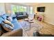 Bright living room featuring sofas, unique coffee table, and bright natural lighting at 3320 Gulf Of Mexico Dr # 307C, Longboat Key, FL 34228