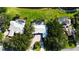An aerial of the property in a community with pools and perfectly manicured landscaping at 3362 Charles Macdonald Dr, Sarasota, FL 34240