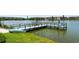 Scenic dock on a lake offering seating and stunning water views at 3740 Lake Bayshore Dr # 501, Bradenton, FL 34205