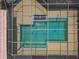 Overhead shot showing the screened-in pool and patio area needing cleaning and maintenance at 3936 Spyglass Hill Rd, Sarasota, FL 34238