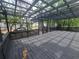 Spacious backyard pergola overlooking a scenic water view at 4210 Baird St, Sarasota, FL 34232