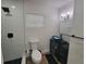 Contemporary bathroom with vessel sink, shower, and black hardware at 4210 Baird St, Sarasota, FL 34232