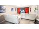 Home theater featuring comfortable seating, a large screen, and movie posters at 5333 Coral Reef Way, Bradenton, FL 34211