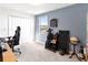 Home office with a gaming chair, golf gear, and a view of the outdoors at 5333 Coral Reef Way, Bradenton, FL 34211
