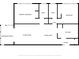 Home floor plan highlighting the arrangement of the primary bedroom, bathrooms, and kitchen at 5709 13Th W Ave, Bradenton, FL 34209