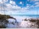 Scenic view of the pristine beach and ocean, with tall grass in the foreground and soft, sandy dunes at 580 Russell St, Longboat Key, FL 34228